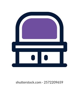 dressing table icon. vector dual tone icon for your website, mobile, presentation, and logo design.