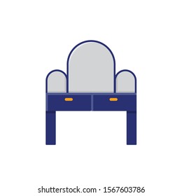 dressing table icon vector flat style design