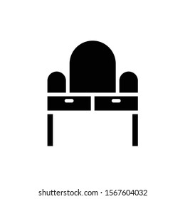 dressing table icon vector glyph style design