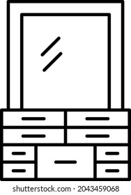 Dressing Table icon vector image. Can also be used for web apps, mobile apps and print media.