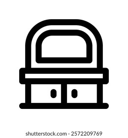 dressing table icon. vector line icon for your website, mobile, presentation, and logo design.