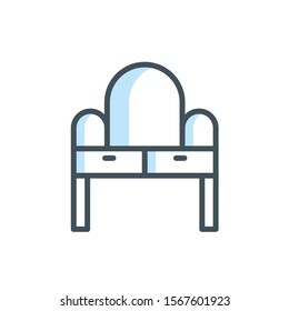 dressing table icon vector modern style design