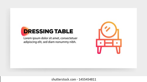 DRESSING TABLE AND ILLUSTRATION ICON CONCEPT