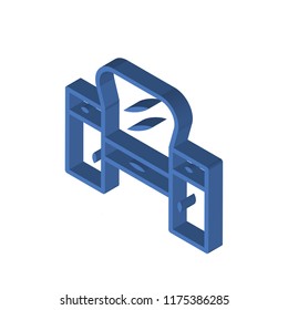 Dressing table isometric left top view 3D icon