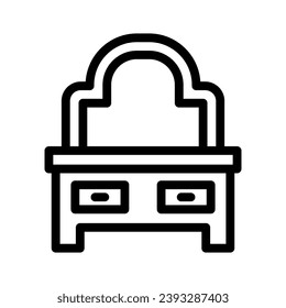 dressing table line icon illustration vector graphic. Simple element illustration vector graphic, suitable for app, websites, and presentations isolated on white background