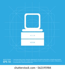 Dressing Table with Mirror Icon