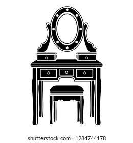 White Dresser With Mirror Stock Vectors Images Vector Art