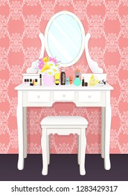 Stock Ilustrace Snimky A Vektory Na Tema Makeup Table Shutterstock
