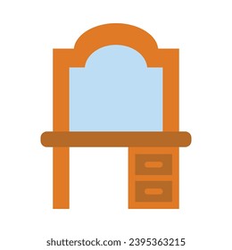 Dressing Table Vector Flat Icon For Personal And Commercial Use.
