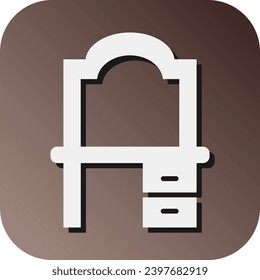 Dressing Table Vector Glyph Gradient Background Icon For Personal And Commercial Use.
