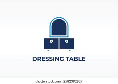 DRESSING TABLE vector, icon or logo sign isolated symbol illustration