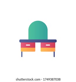 Ankleidung Eitelkeit Vektorfarbdesign. einzeln auf weißem Hintergrund