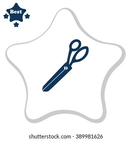 Dressmake shear vector icon.