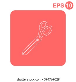 Dressmake shear vector icon.