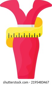 Dressmaker equipment vector icon design, Glamour and beauty symbol, Haute couture Sign, Fashion Show and Exhibition stock illustration, Tailor Clothes Measuring Tape Concept