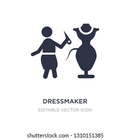 dressmaker icon on white background. Simple element illustration from Fashion concept. dressmaker icon symbol design.