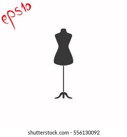 Dressmaker model grey icon.