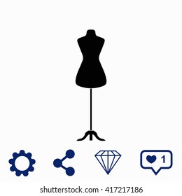 Dressmaker model icon.