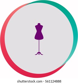 Dressmaker model  icon. Vector design.