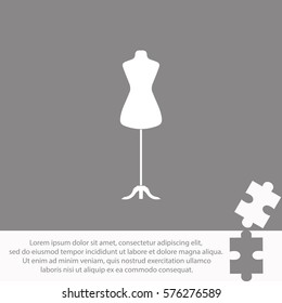 Dressmaker model  icon Vector design.