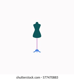 Dressmaker model  icon Vector design. Colored illustration.