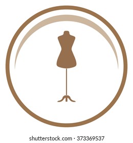 Dressmaker model vector icon.