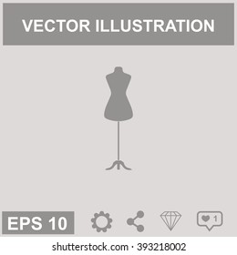 Dressmaker model vector icon.