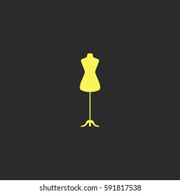 Dressmaker model vector  icon.