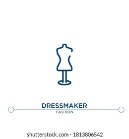 dressmaker outline vector icon. simple element illustration. dressmaker outline icon from editable fashion concept. can be used for web and mobile
