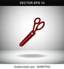 Dressmaker shear vector icon.