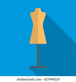 Dressmakers model icon, flat style