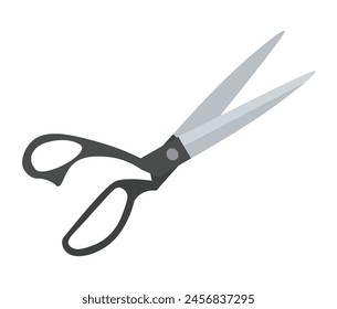 dressmaker's shears, tailor's scissors; perfect for fashion blogs, sewing tutorials, or textile-related promotions- vector illustration