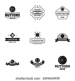 Dressy logo set. Simple set of 9 dressy vector logo for web isolated on white background