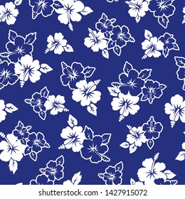 I drew Hibiscus for designing it,
This painting continues repeatedly,
