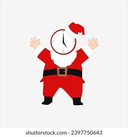 I drew Santa Claus characters celebrating Christmas in illustration and vector form