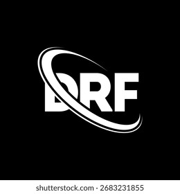 DRF logo. DRF letter. DRF letter logo design. Initials DRF logo linked with circle and uppercase monogram logo. DRF-typography for technology, business and real estate brand.