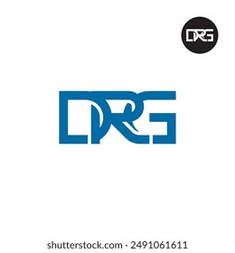 Diseño de monograma de letra de logotipo DRG