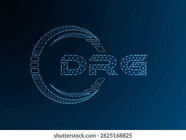 DRG low poly letter logo vector design. DRG lower poly logo design. 