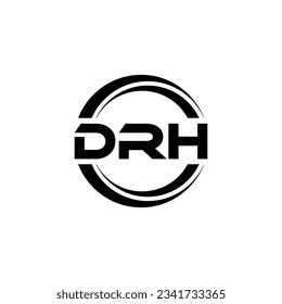 DRH Logo Design, Inspiration for a Unique Identity. Modern Elegance and Creative Design. Watermark Your Success with the Striking this Logo.
