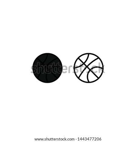 Dribbble, dribble line and fill icons
