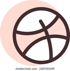 Dribbble icon, illustration, vector on a white background.