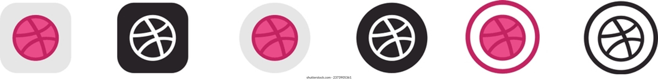 Dribbble icon on transparent background social media app symbol high resolution vector file