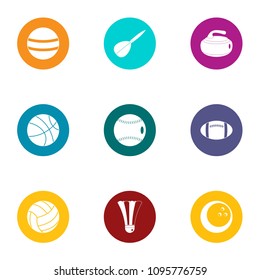 Dribble icons set. Flat set of 9 dribble vector icons for web isolated on white background