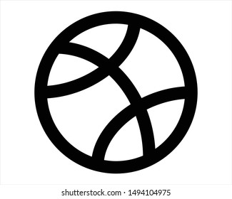 dribble line icon - vector