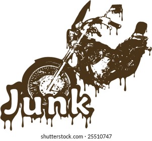Dribbling Motorcycle Artwork