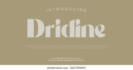Dridine Criativa moderna tecnologia alfabeto fontes. Tipografia abstrata esporte urbano, techno , moda, digital, futura fonte do logotipo criativo.