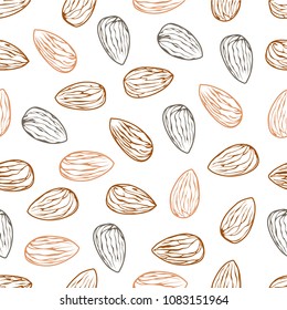 Dried Almond Background.