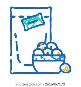 dried bananas doodle icon sketch vector. dried bananas sign. isolated symbol illustration