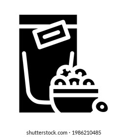 dried bananas glyph icon vector. dried bananas sign. isolated contour symbol black illustration