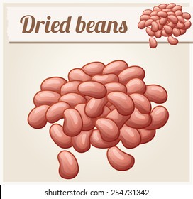 Dried Beans. Detailed Vector Icon. Series Of Food And Drink And Ingredients For Cooking.